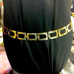 Vintage Gold Square Chain Link Belt